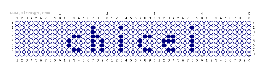 編みこみ文字ミサンガ製作図：CHISEI
