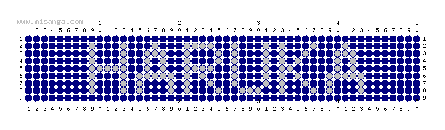 編みこみ文字ミサンガ製作図：HARUKA