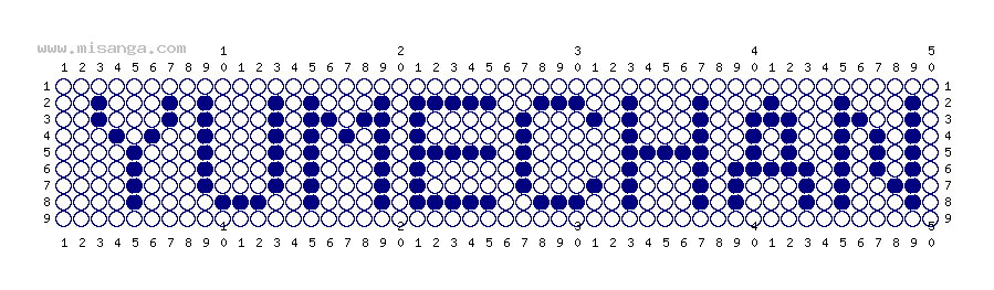 編みこみ文字ミサンガ製作図：YUMECHAN