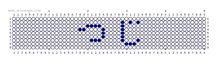 編みこみ文字ミサンガ製作図：つじ