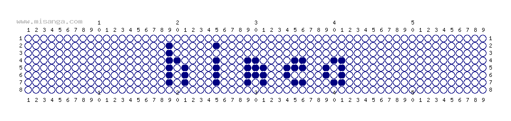 編みこみ文字ミサンガ製作図：HIMEA