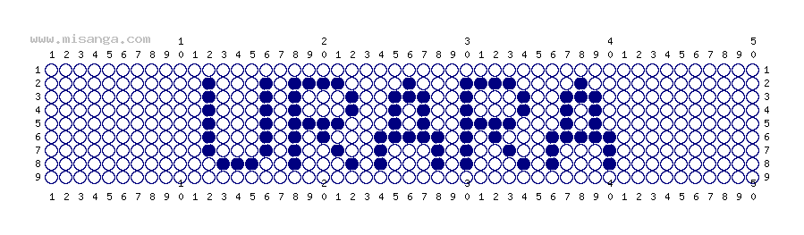 編みこみ文字ミサンガ製作図：URARA