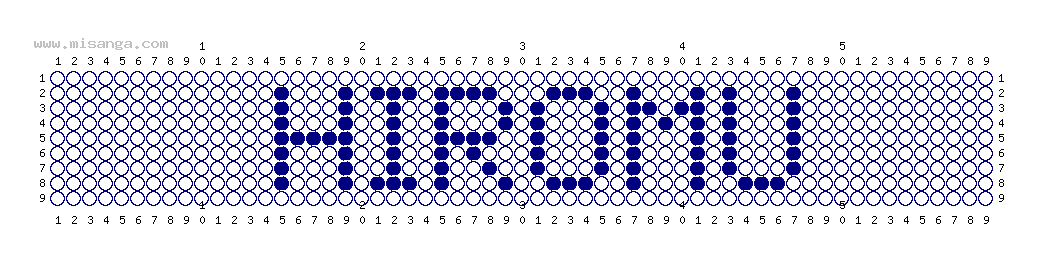 編みこみ文字ミサンガ製作図：HIROMU