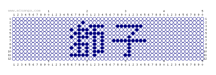 編みこみ文字ミサンガ製作図：獅子