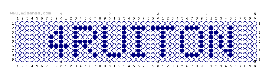編みこみ文字ミサンガ製作図：4RUITON