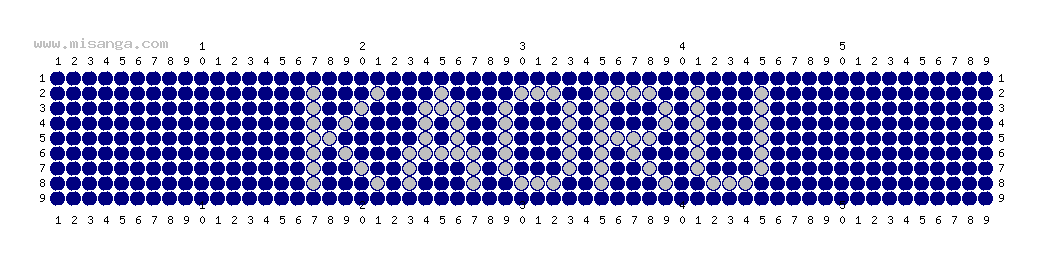 編みこみ文字ミサンガ製作図：KAORU