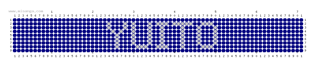 編みこみ文字ミサンガ製作図：YUITO