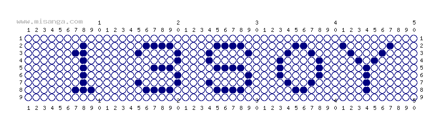 編みこみ文字ミサンガ製作図：13SOＹ