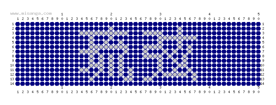 編みこみ文字ミサンガ製作図：琉弦