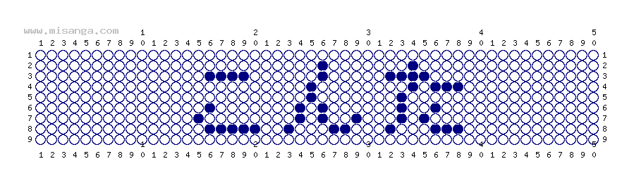 編みこみ文字ミサンガ製作図：こんた