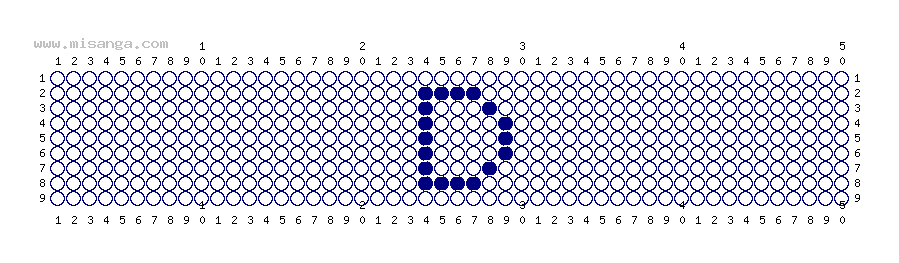 編みこみ文字ミサンガ製作図：D