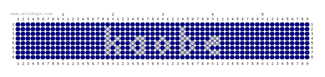 編みこみ文字ミサンガ製作図：KAORU