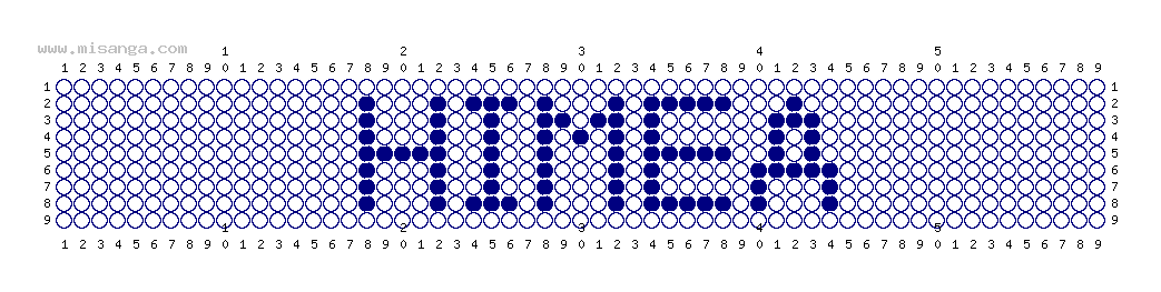 編みこみ文字ミサンガ製作図：HIMEA