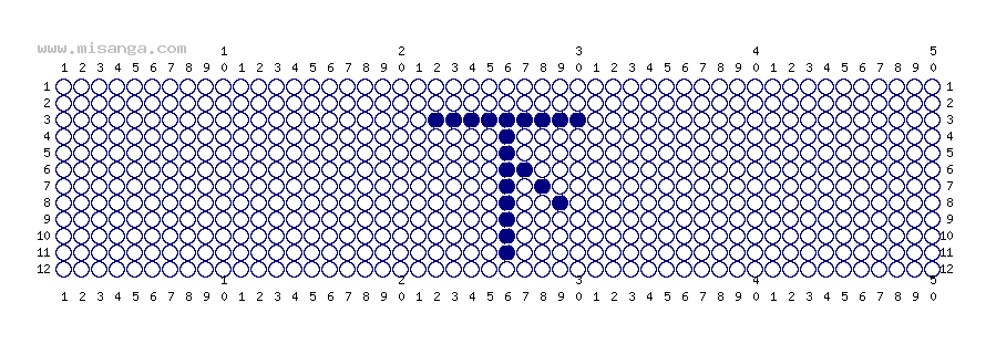 編みこみ文字ミサンガ製作図：下