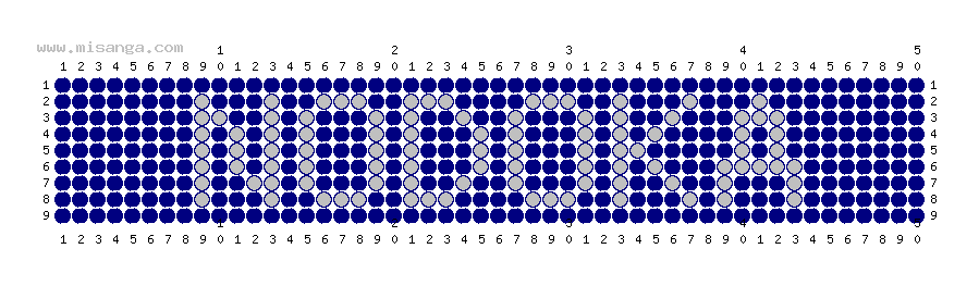 編みこみ文字ミサンガ製作図：NODOKA