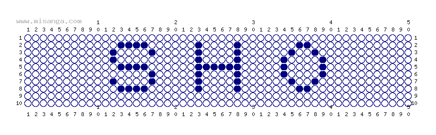 編みこみ文字ミサンガ製作図：SHO