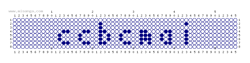 編みこみ文字ミサンガ製作図：SSBCMAI