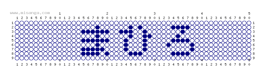 編みこみ文字ミサンガ製作図：まひろ