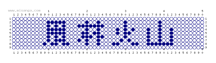 編みこみ文字ミサンガ製作図：風林火山