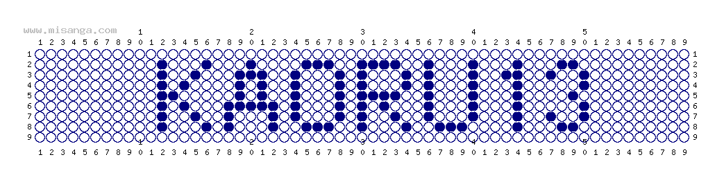 編みこみ文字ミサンガ製作図：KAORU13