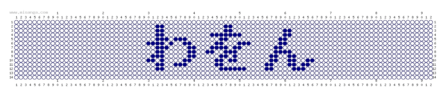 編みこみ文字ミサンガ製作図：わをん