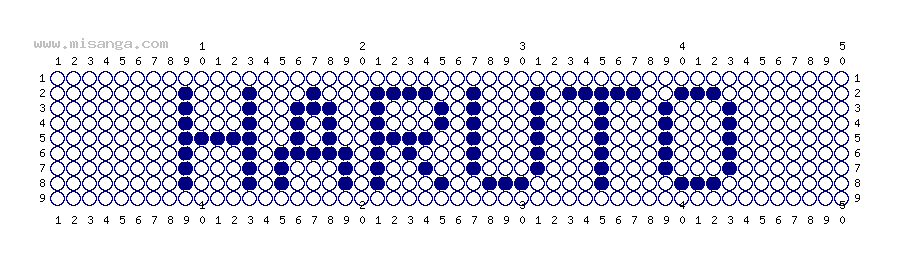 編みこみ文字ミサンガ製作図：HARUTO