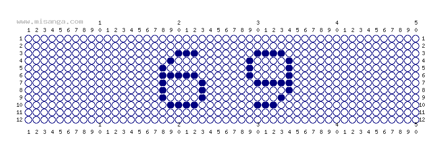 編みこみ文字ミサンガ製作図：69