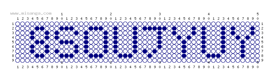 編みこみ文字ミサンガ製作図：8SOUJYUY