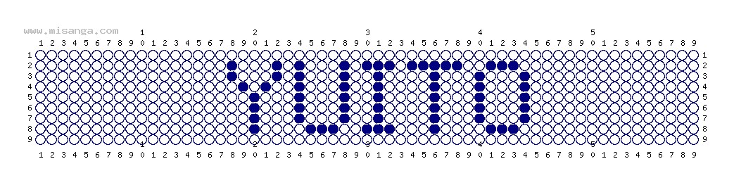 編みこみ文字ミサンガ製作図：YUITO