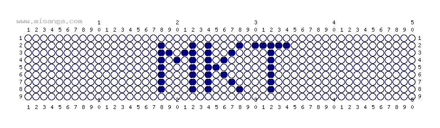 編みこみ文字ミサンガ製作図：MKT