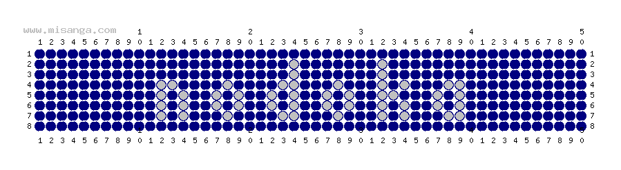 編みこみ文字ミサンガ製作図：NODOKA