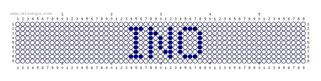 編みこみ文字ミサンガ製作図：INO
