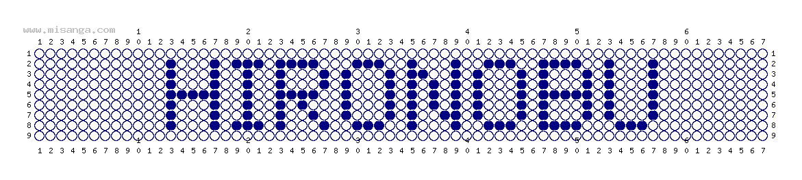 編みこみ文字ミサンガ製作図：HIRONOBU