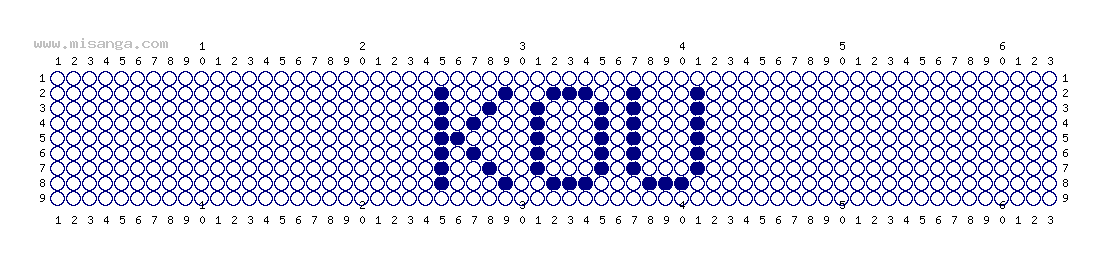 編みこみ文字ミサンガ製作図：KOU