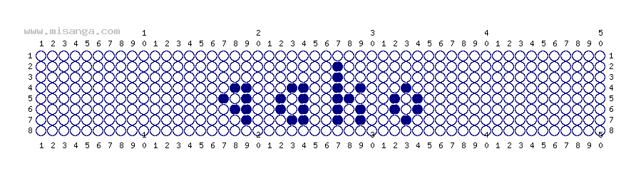 編みこみ文字ミサンガ製作図：WAKO