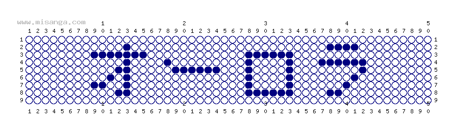 編みこみ文字ミサンガ製作図：オーロラ