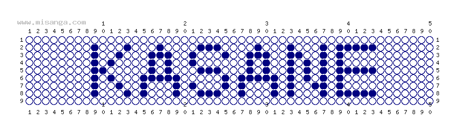 編みこみ文字ミサンガ製作図：KASANE