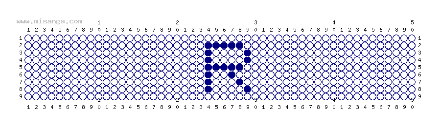 編みこみ文字ミサンガ製作図：R