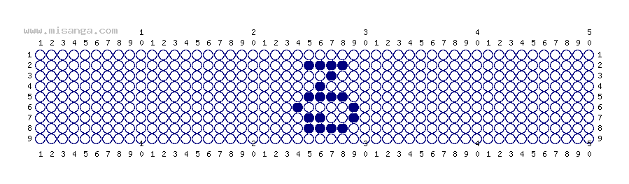 編みこみ文字ミサンガ製作図：る