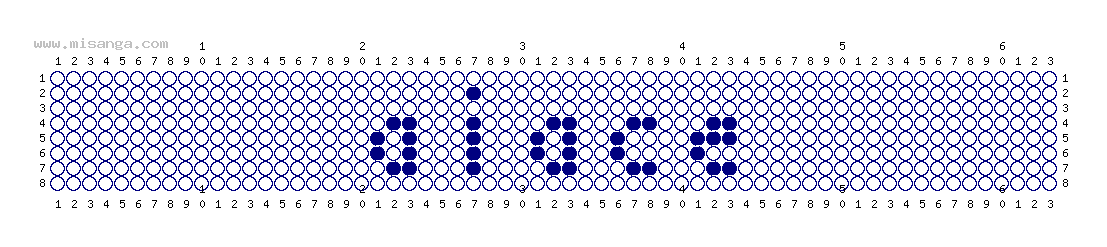 編みこみ文字ミサンガ製作図：AYASE