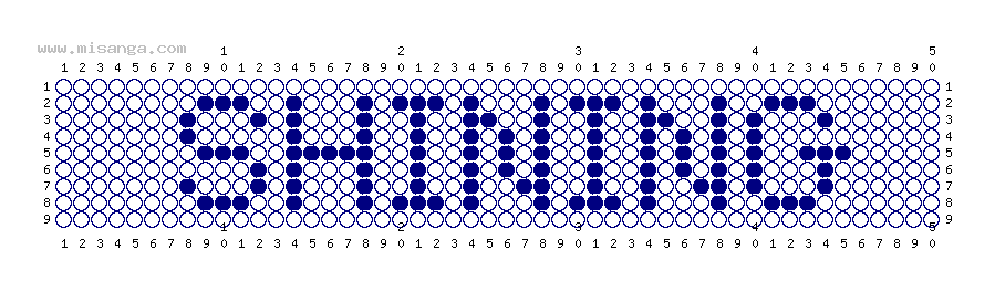 編みこみ文字ミサンガ製作図：SHINING
