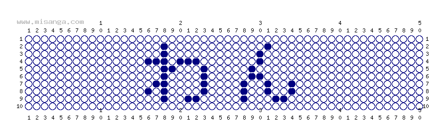 編みこみ文字ミサンガ製作図：わん