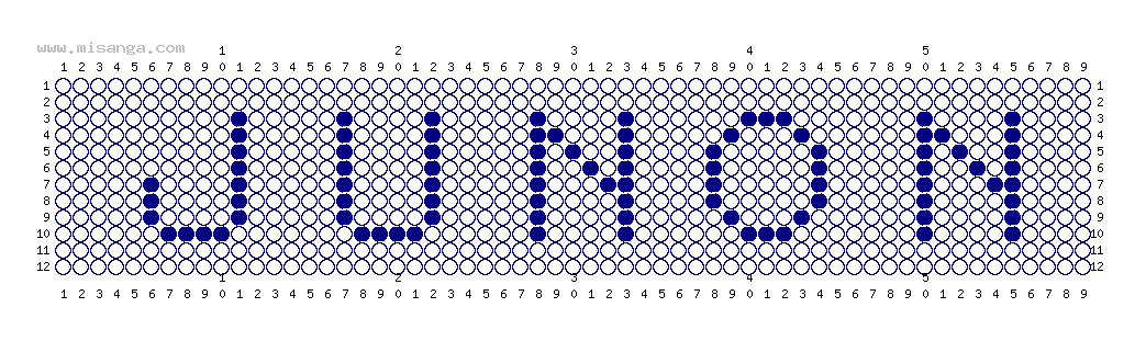 編みこみ文字ミサンガ製作図：JUNON