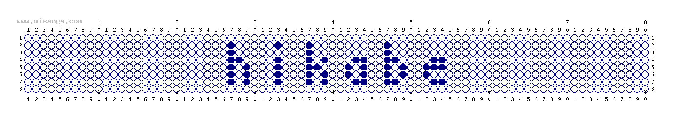 編みこみ文字ミサンガ製作図：HIKARU