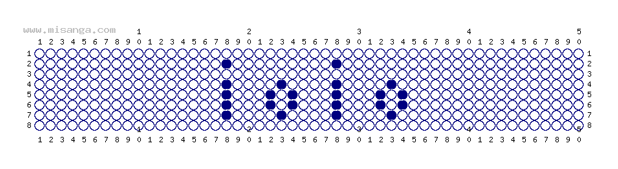 編みこみ文字ミサンガ製作図：ZOZO