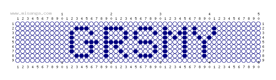 編みこみ文字ミサンガ製作図：GRSMY