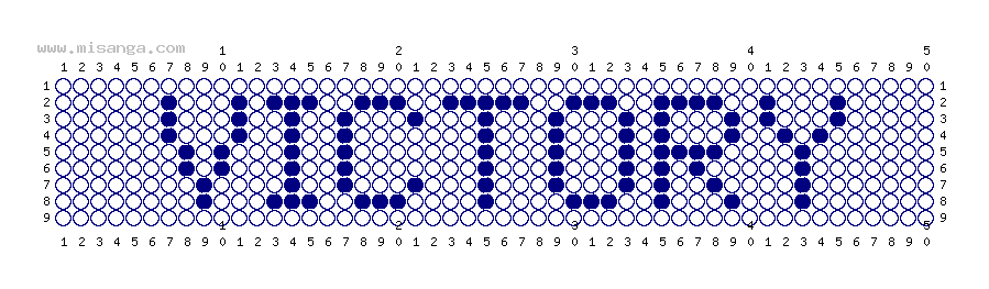 編みこみ文字ミサンガ製作図：VICTORY