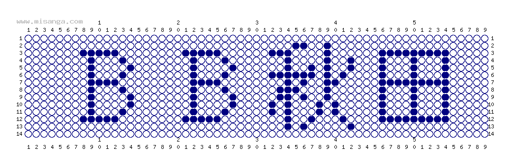 編みこみ文字ミサンガ製作図：BB秋田