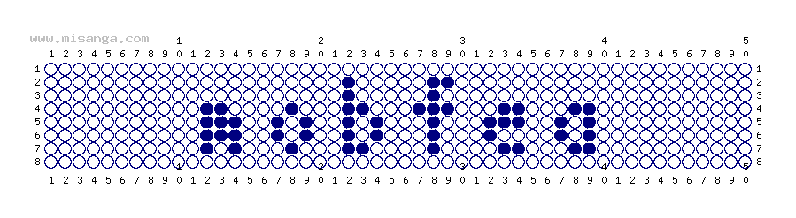 編みこみ文字ミサンガ製作図：MORVEA