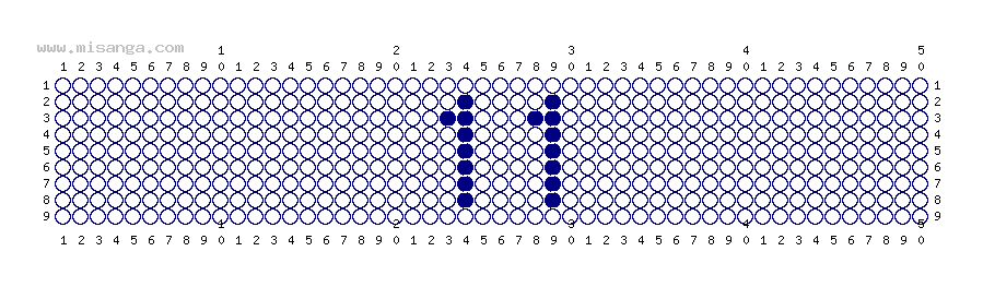 編みこみ文字ミサンガ製作図：11